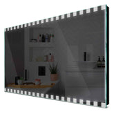 Specchio LED Rettangolare | Controllo tramite interruttore a muro | Luce bianca fredda - Reyze Serie Edge Modello 6